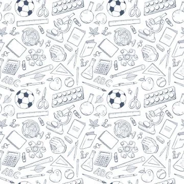 Back to school pattern Stock Illustration