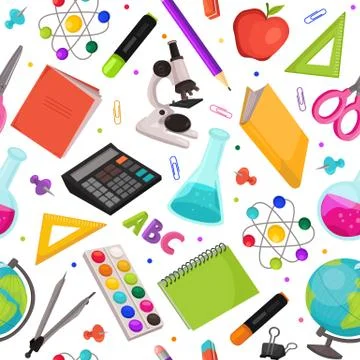 Back to school pattern Stock Illustration