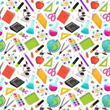 Back to school pattern Stock Illustration