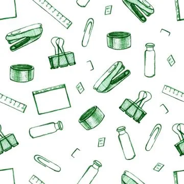 Back to school - pen sketch background. Can be used for wallpaper, pattern fi 스톡 일러스트