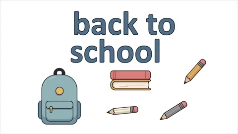 Back to school pencil backpack Stock-Footage 342552791