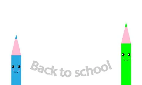 Back to school with pencils Illustrazione stock