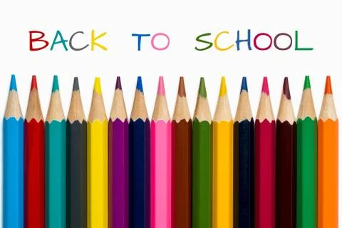 Back to school with pencils Stock Photos
