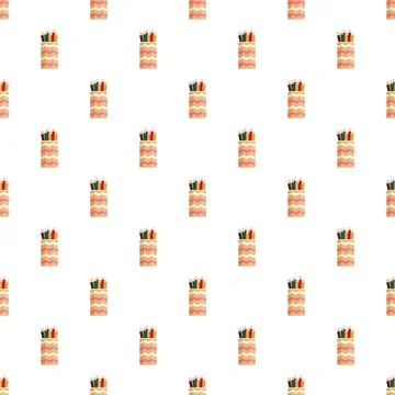Back to school pencils seamless pattern Stock Illustration