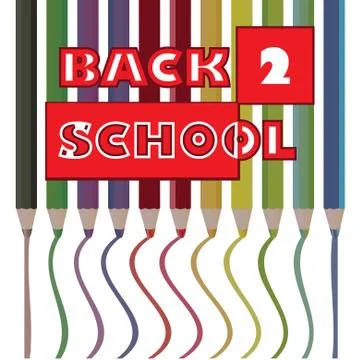Back to school pencils theme -illustration Stock Illustration