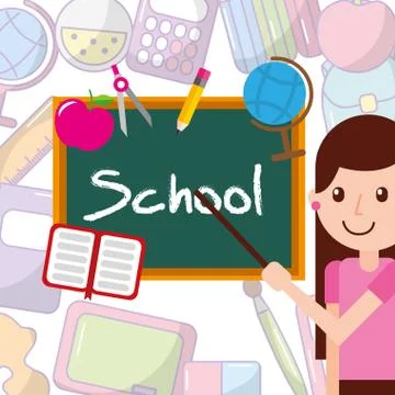 Back to school people Illustrazione stock