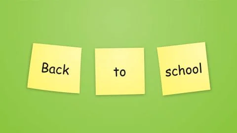 Back to school post-it notes Stock Illustration