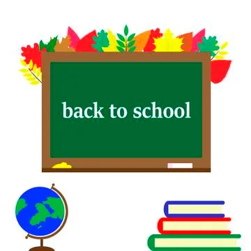Back to school postcard Stock Illustration