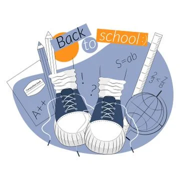 Back to school poster, banner stock vector illustration. Stock Illustration