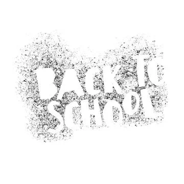 Back to school poster design. Stencil letters. Abstract logo for designs Ilustración de archivo