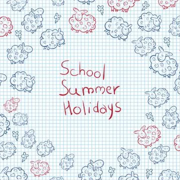 Back to school poster with doodles Stock Illustration