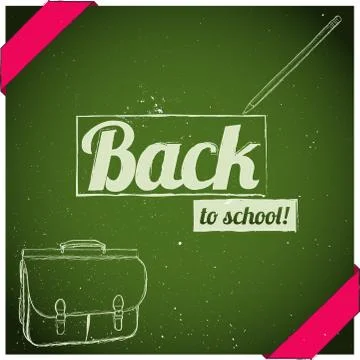 Back to school poster. Stock Illustration