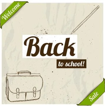 Back to school poster. Stock Illustration