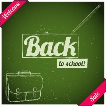 Back to school poster. Stock Illustration