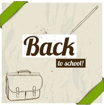 Back to school poster. Stock Illustration
