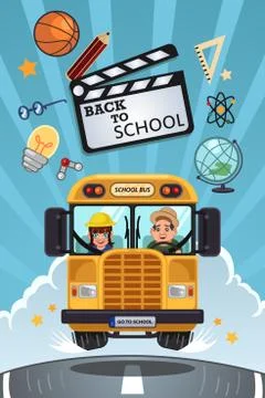 Back to School Poster Stock Illustration