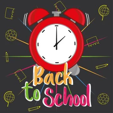 Back to school poster Stock Illustration
