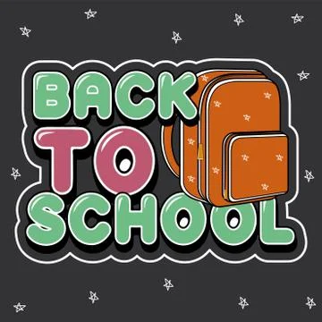 Back to school poster Stock Illustration