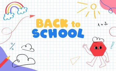 Back to school poster Stock Illustration
