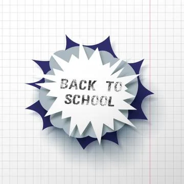 Back to school poster with letters made from halftone dots, modern background Stock Illustration