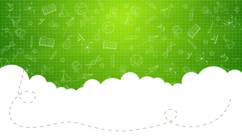 Back to school poster set. Collection with animated hand draw doodle style Stock Footage 313241502