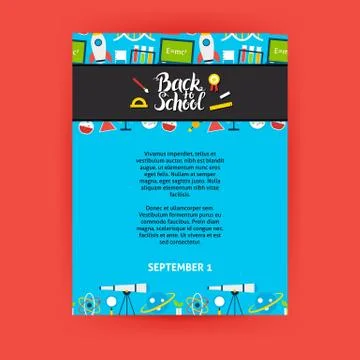 Back to School Poster Template Stock Illustration