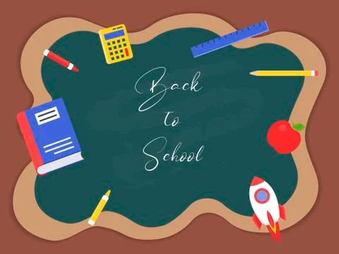 Back to school poster template, vector illustration Stock Illustration
