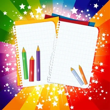 Back to school rainbow background, eps10 vector illustration Stock Illustration