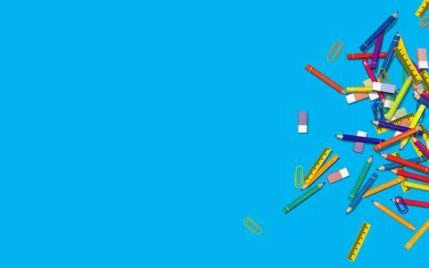 Back to School Realistic 3D Rendering, Pencil, Easer, Scale and Pins Isolated Stock Illustration