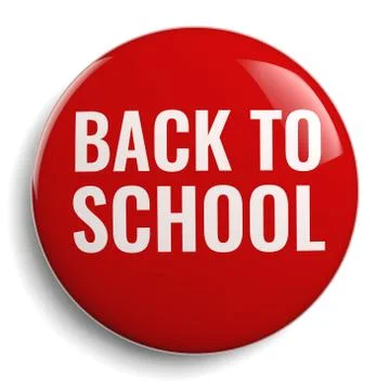 Back to School Red Circle Tag Stock Illustration