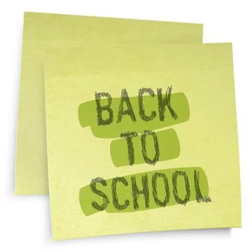 Back to school reminder. vector illustration, eps10 Stock Illustration