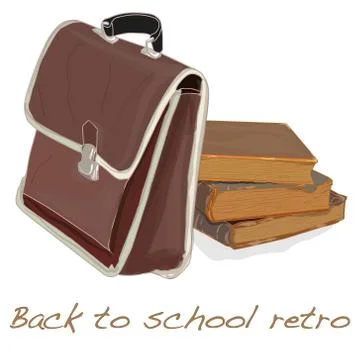 Back to school retro vector Stock Illustration