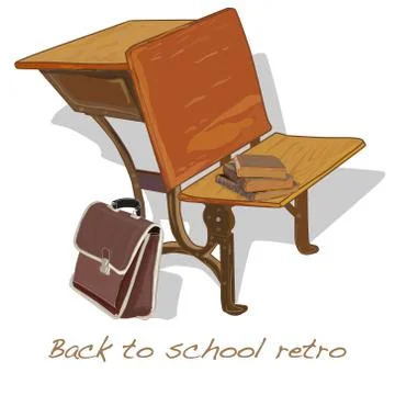 Back to school retro vector Stock Illustration