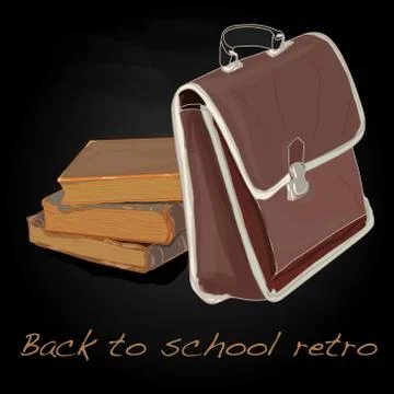 Back to school retro vector Stock Illustration
