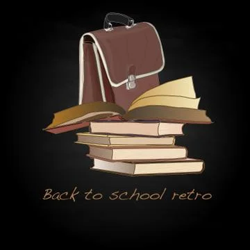 Back to school retro vector Stock Illustration