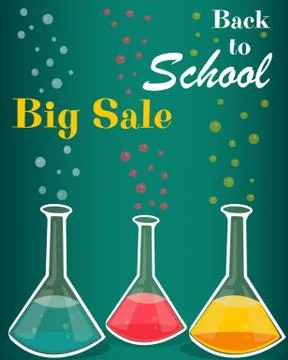 Back to school sale background. Stock Illustration