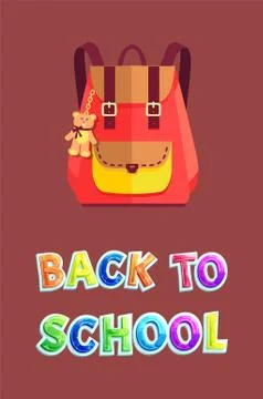 Back to School Satchel Poster Vector Illustration Illustration