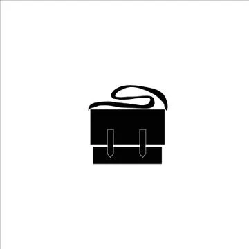 Back to school. School bag. Black bag for a businessman. vector solid icons 스톡 일러스트