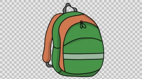Back to School - School Bag - sketch illustration hand drawn animation Stock Footage 64345078