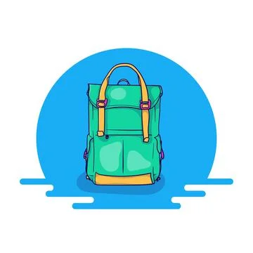 Back to school. School bag vector illustration for back to school campaign .. Stock Illustration