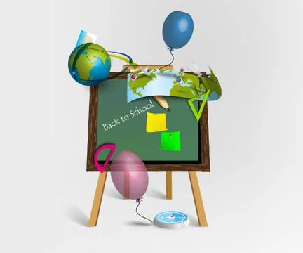 Back to school. school teacher Stock Illustration
