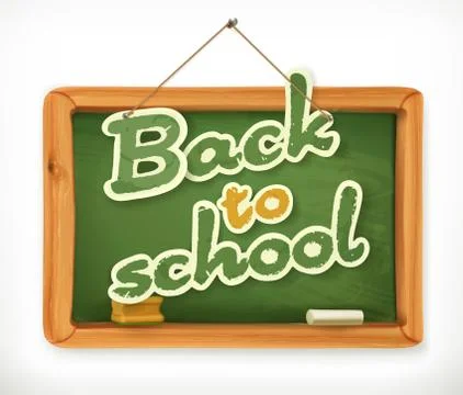 Back to school  Schoolboard vector icon Stock Illustration