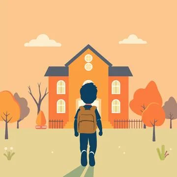 Back to school schoolboy Stock Illustration