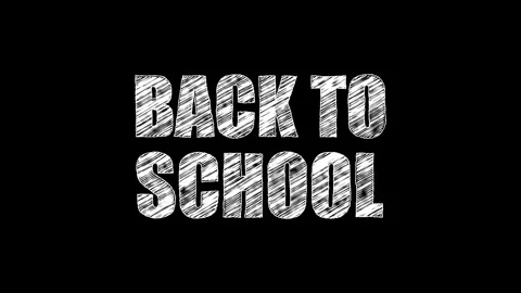 Back To School Scribble Text Animation Video stock 316305561