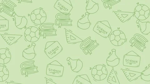 Back to School Seamless Pattern Animation Background. Stock Footage 321855000