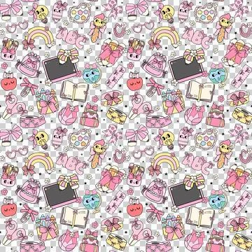 Back to School Seamless Pattern Cute Coquette School Supplies with Bow Desi.. Stock Illustration
