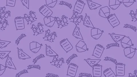 Back to School Seamless Pattern Design for Education. Stock Footage 321855052