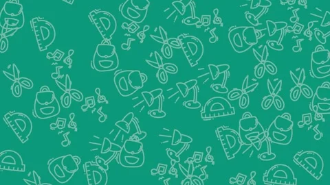 Back to School Seamless Pattern Design for Educational Projects. Stock Footage 321855449