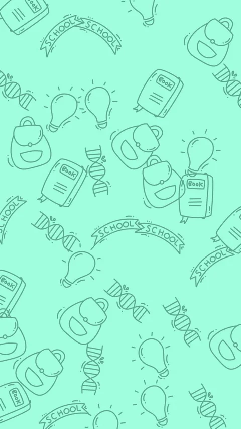 Back to School Seamless Pattern Design for Educational Projects. Stock Footage 322986852