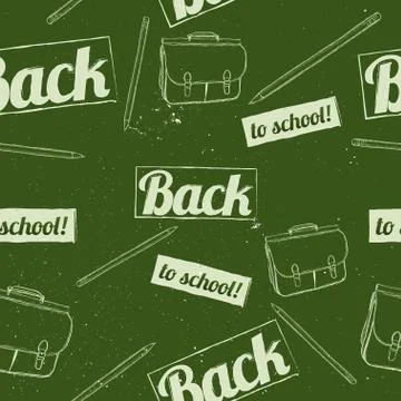 Back to school seamless pattern. Stock Illustration